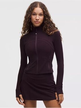 lululemon define crop jacket - black plum